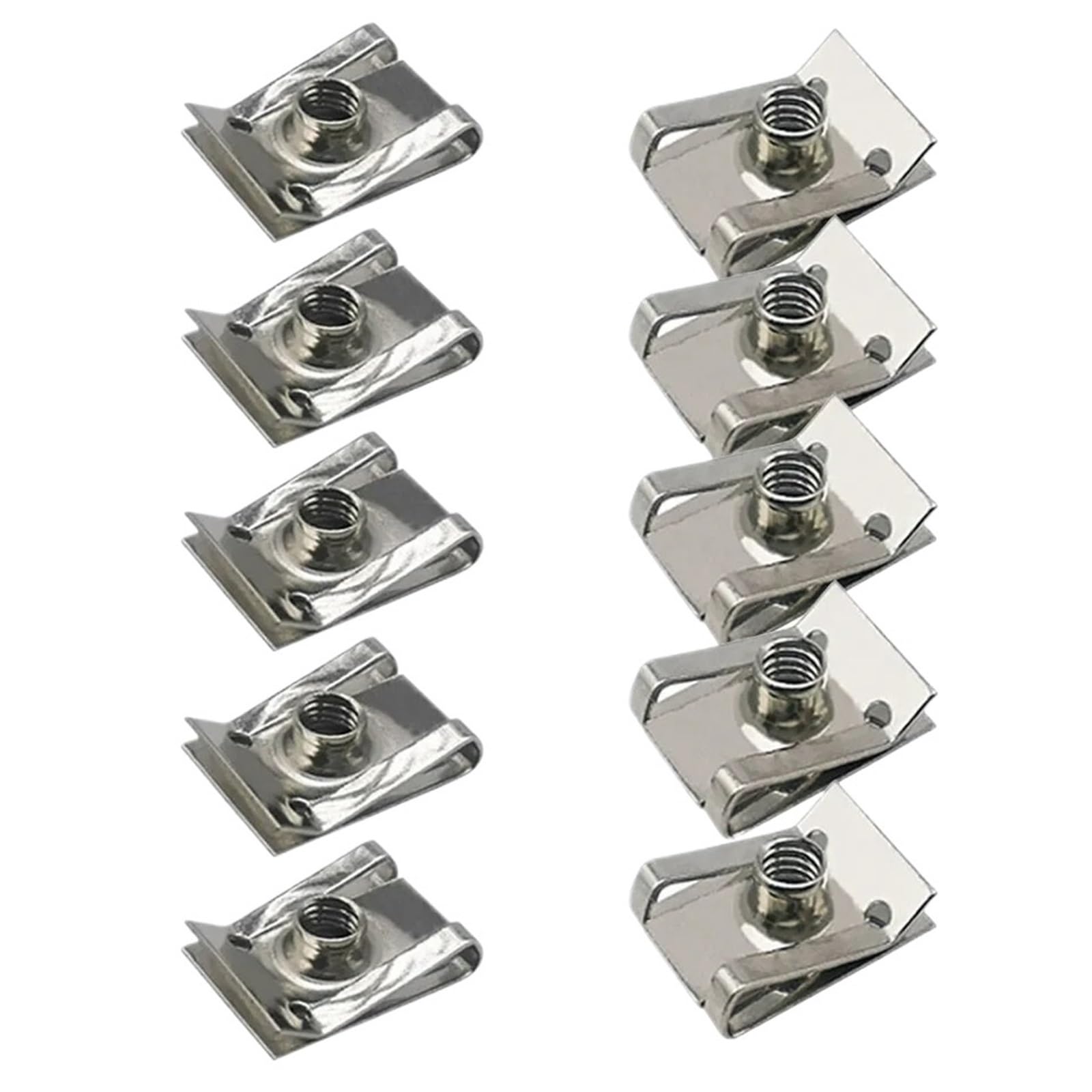 10 Stück Edelstahl-U-Typ-Clips Mit Gewinde M6 M5 M4 M8 8 Mm 5 Mm 6 Mm 4 Mm Reed-Muttern For Auto, Motorrad, Roller, ATV, Moped(M4) von Mizhll