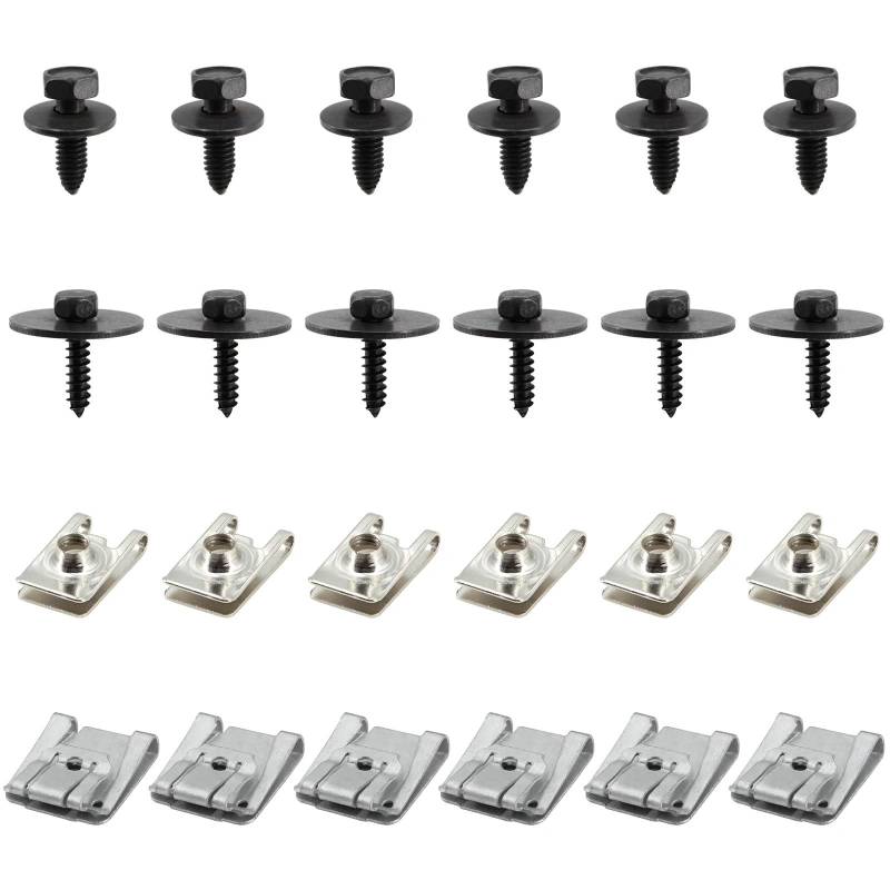 24 Teile/satz Auto Motor Unterboden Befestigungs Clips Schrauben Kompatibel Mit E-Klasse C-Klasse W203 W204 W211 Unter Abdeckung Niet Befestigungen von Mizhll