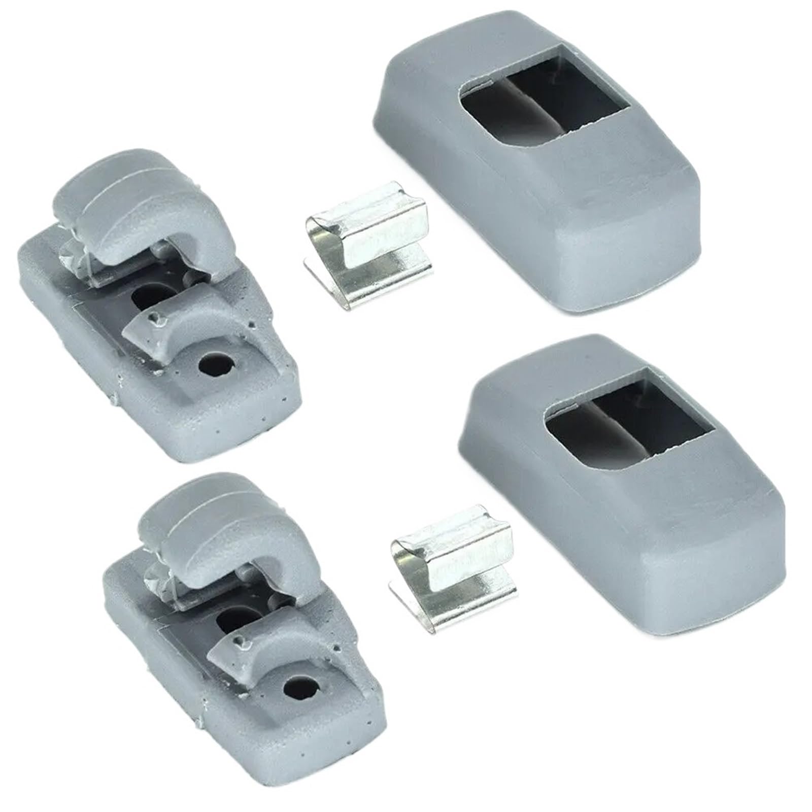 2x Auto-Sonnenblenden-Haken-Clips, Kleiderbügel-Halter, Schnallenhalterung, Kompatibel Mit V W*Caddy/Eo-s/G-olf/Lu-po/Po-lo/Sh-aran/To-uran(Gray) von Mizhll