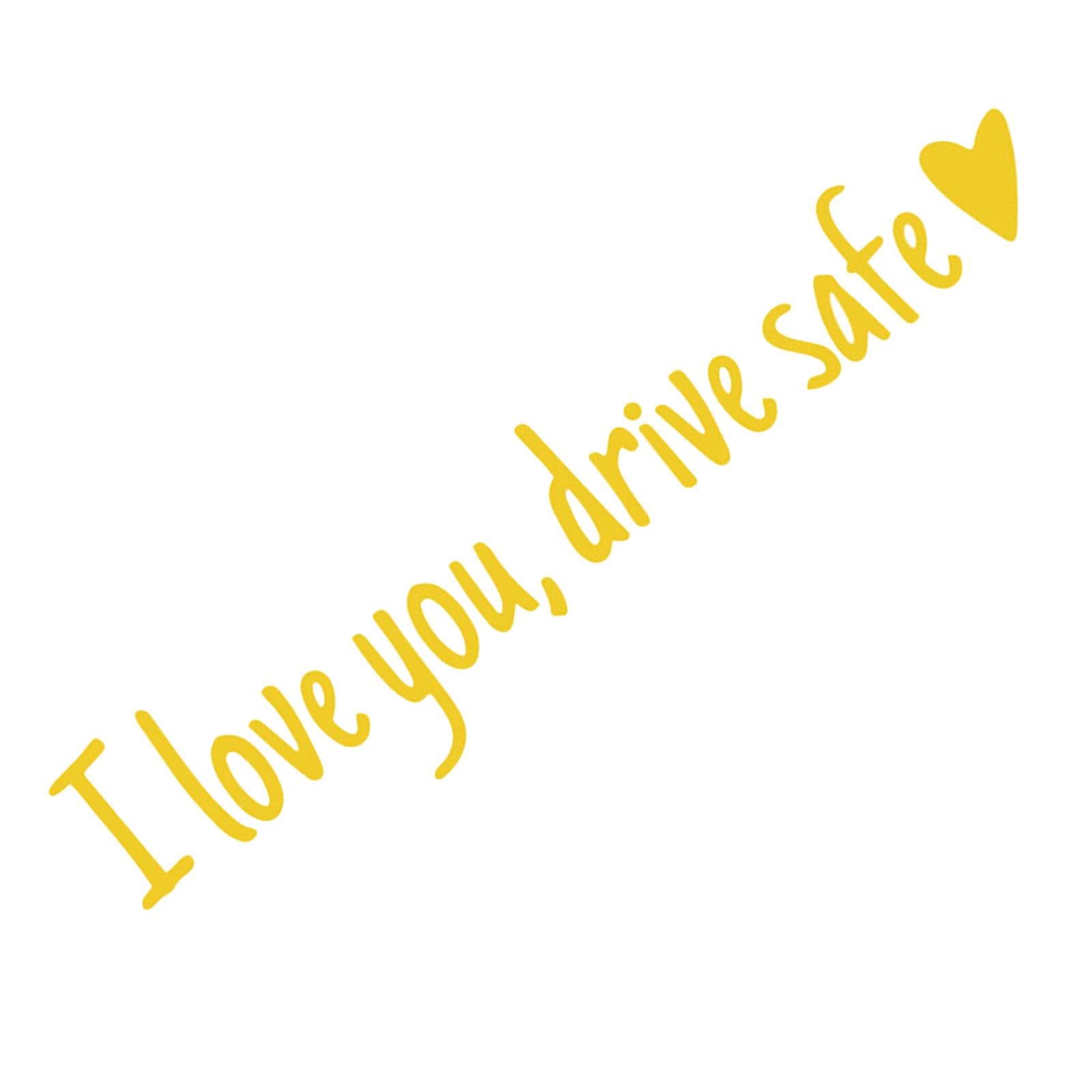 Mkiujhn Aufkleber für die Rückansicht, „I Love You“-Aufkleber für die Rückansicht | „I Love You Drive Safe“-Herzaufkleber,Windschutzscheiben-Buchstaben-Aufkleber, Miniatur-Auto-Aufkleber, Auto-Dekor, von Mkiujhn