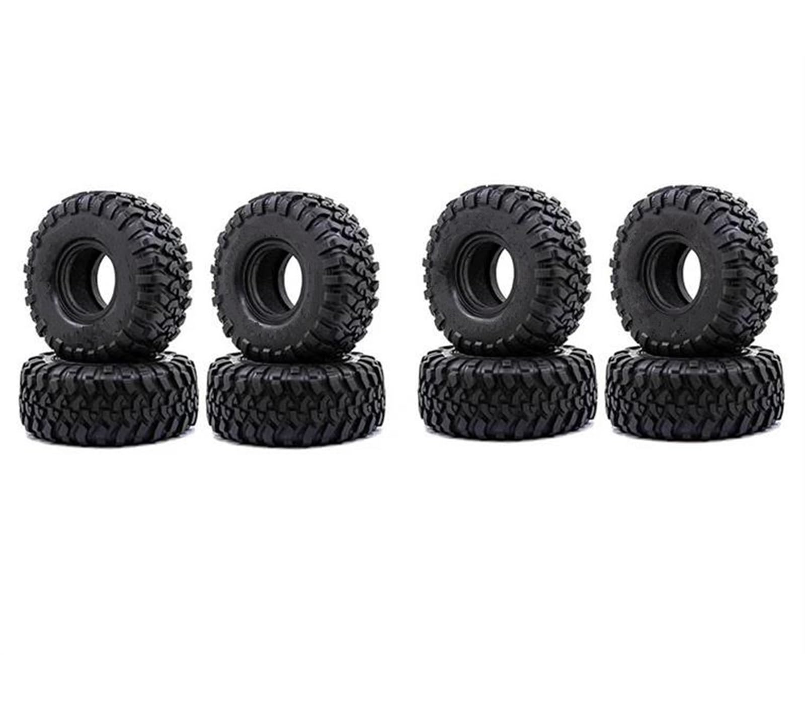 Beadlock Felgen Reifen Kompatibel Mit Axial SCX10 AXI03007 Für Für traxxas TRX4 D90 Für Tamiya CC01 1/10 RC Crawler Car, 8 Stück, 118 MM, 1,9 Gummireifen, Upgrade-Teile von Mkytkv