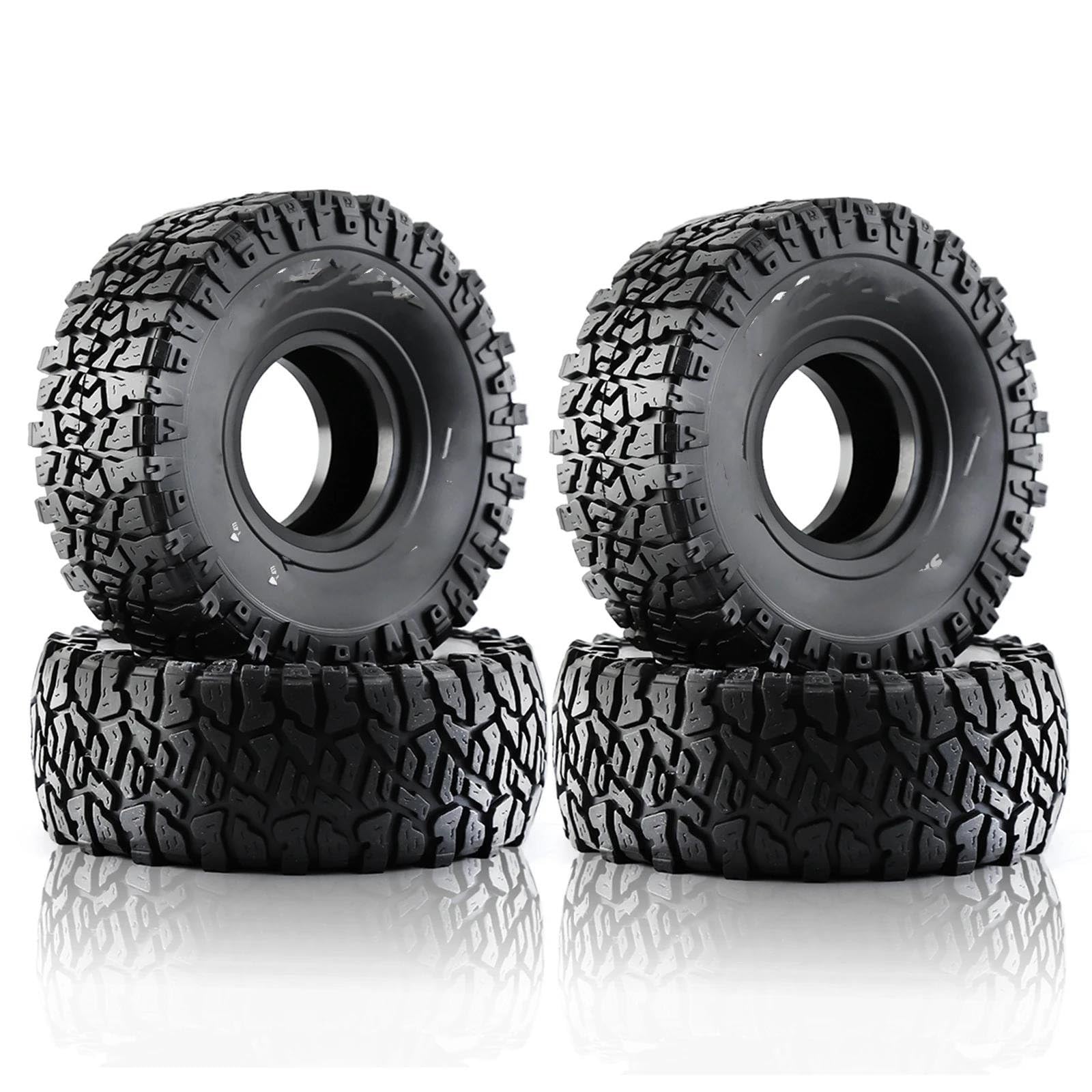 Mkytkv Beadlock Felgen Reifen Kompatibel Mit Trax4 Für Axial Scx10 Für Wraith Für Yikong Für Rgt Für Wrangler 1/10 RC-Autorad-Crawler-Gummi-Autoreifen 1,9 Zoll von Mkytkv