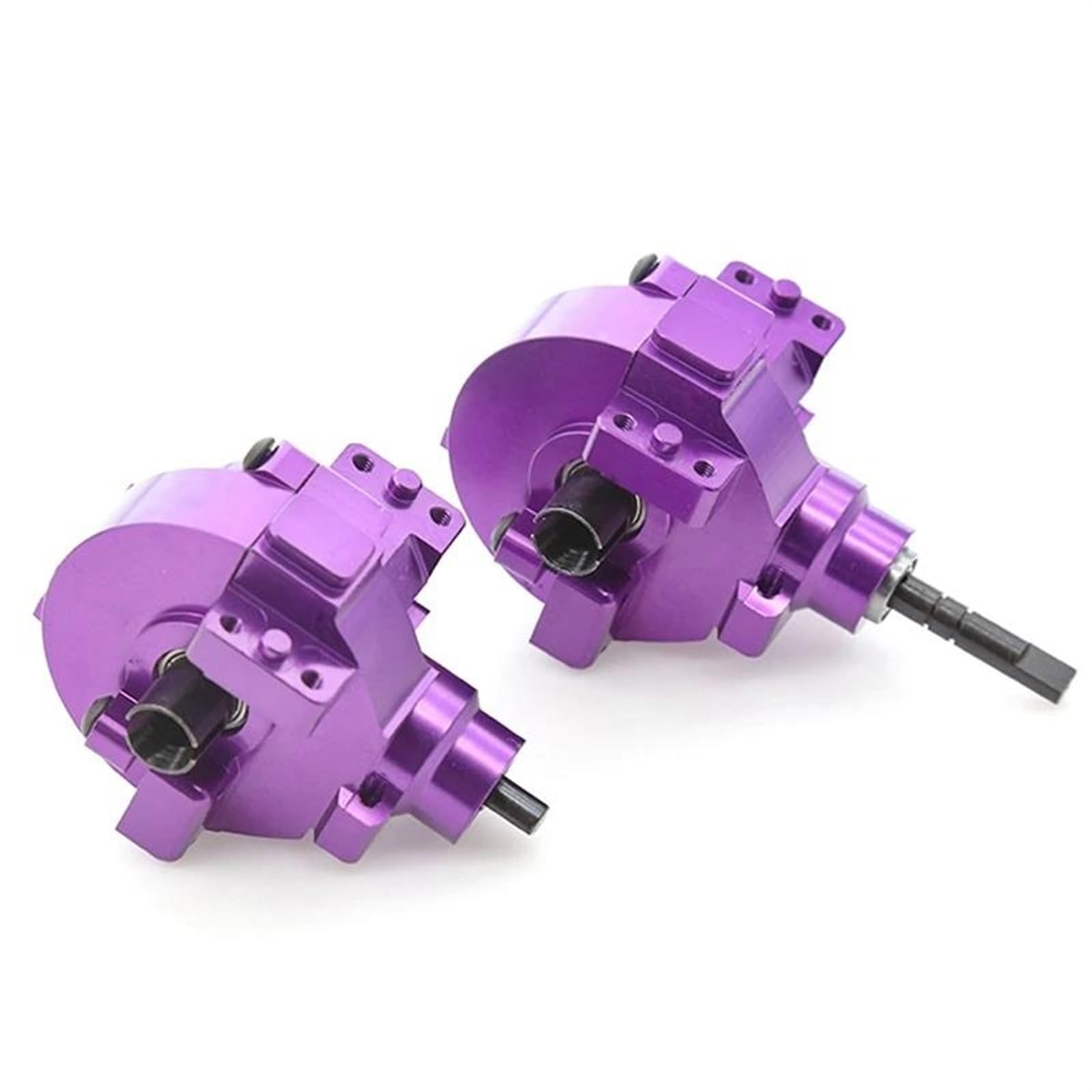 RC-Auto-Getriebe Kompatibel Mit HSP 94123 94103 94107 94111 1/10 RC-Auto, Metallgetriebe Vorne Und Hinten, Getriebebaugruppe Mit Differentialgetriebe(Purple) von Mkytkv