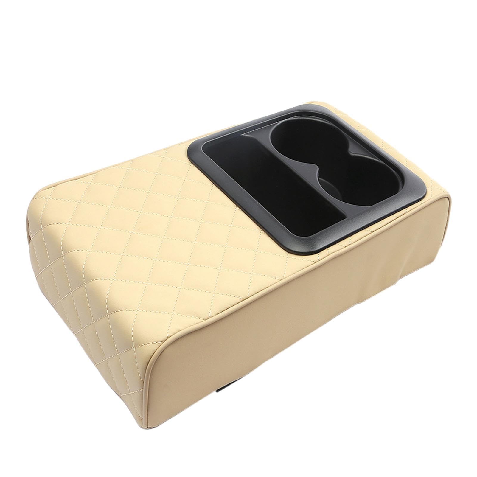 Soft Leather Armrest Cover, Ergonomic Car Cushion, Armrest Cover with Cup Holder, Easy Clean Armrest Cover, Luxury Car Armrest Pillow, Protective Console Cover, Comfortable Car Accessories von Mlllokfki