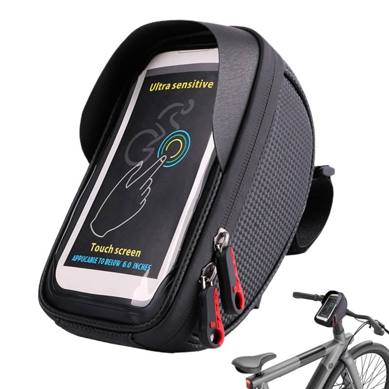 Wasserfeste Fahrradtasche, Fahrrad-Halterung, Fahrrad-Rahmen, Touchscreen-Tasche, Fahrradzubehör, einfache Zugangstasche, kompakte Fahrradaufbewahrung, langlebige Fahrradtasche, Fahrradhandlebar von Mlllokfki