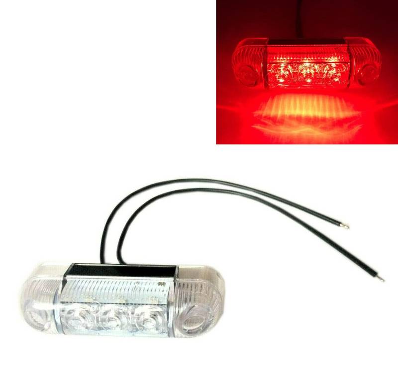 MelTruck® Rote LED Umrissleuchte Positionsleuchte hinten 12V 24V E20 für LKW PKW Anhänger von MelTruck