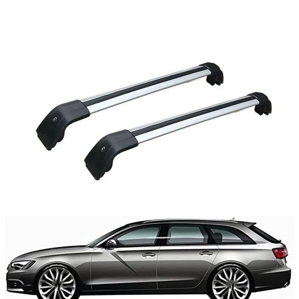 Dachträger für Audi A6 Avant Estate C7 2012-2017 Relingträger Verstellbar Abschließbar Aluminium-Dachträger Auto Accessories,A von MoDma