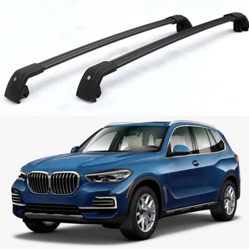 Dachträger für BMW X5 G05 2019-2022 Relingträger Verstellbar Abschließbar Aluminium-Dachträger Auto Accessories,A von MoDma