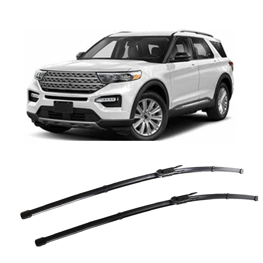 Scheibenwischer-Set Vorne, für Ford Explorer U625 MK6 2020-2024 Scheibenwischer Klare Sicht Wischblätter Auto Zubehör 26"+22" von MoDma