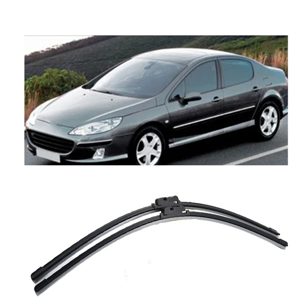 Scheibenwischer-Set Vorne, für Peugeot 407 407 SW 2004-2010 Scheibenwischer Klare Sicht Wischblätter Auto Zubehör 28"+28" von MoDma