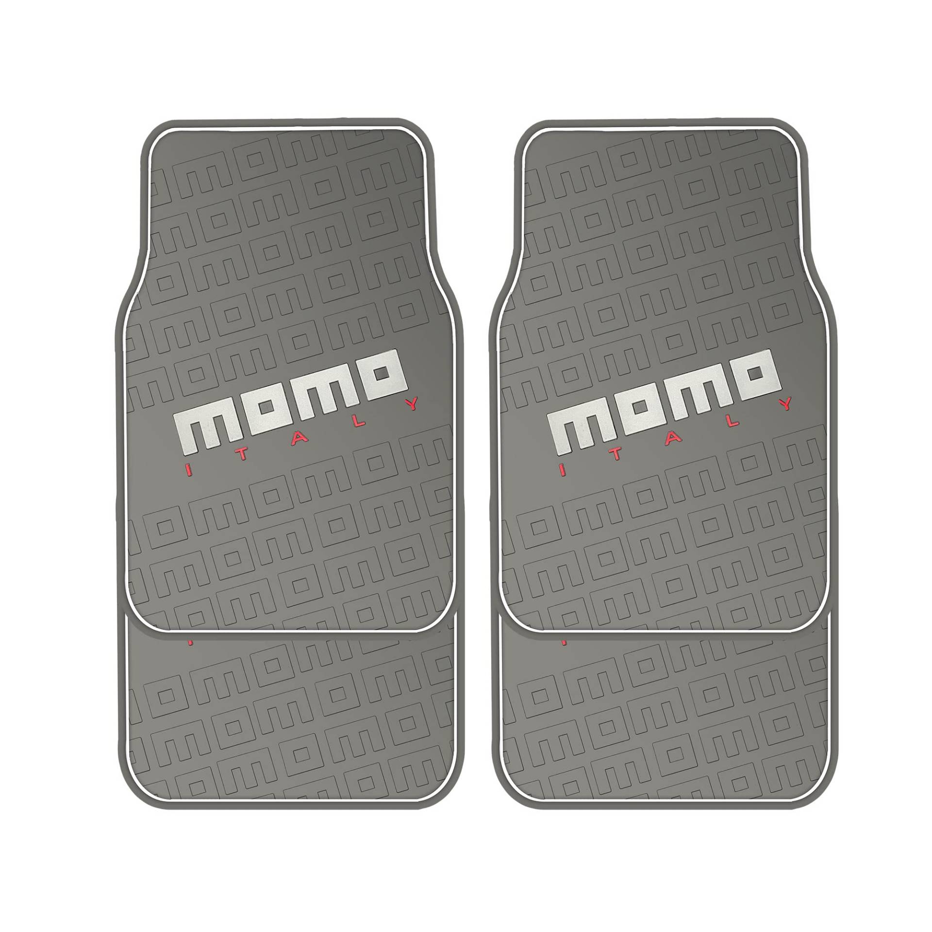 MOMO KOMPLETT-SET 4 STÜCK UNIVERSAL-AUTOFUSSMATTEN SCHWARZ/GRAU von Momo