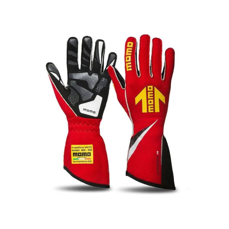 Momo Corsa R Handschuhe Rennsport Auto - Rennhandschuhe Rot Grösse 11 - Racing Handschuhe Fia von Momo