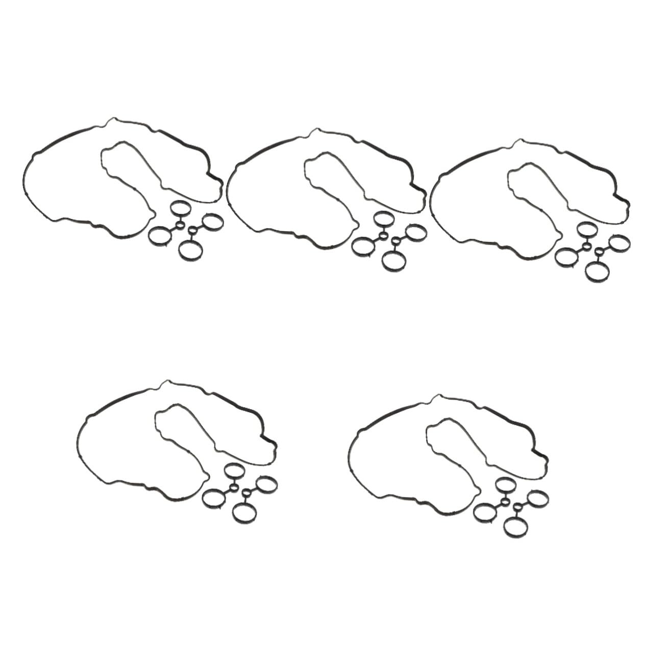 5 Stück Ventildeckeldichtung Motordichtung Ventile Dichtungen Dichtung Ventildeckel Getriebeölwannendichtung Ventildichtung Schwarzer Gummi Mobestech von Mobestech