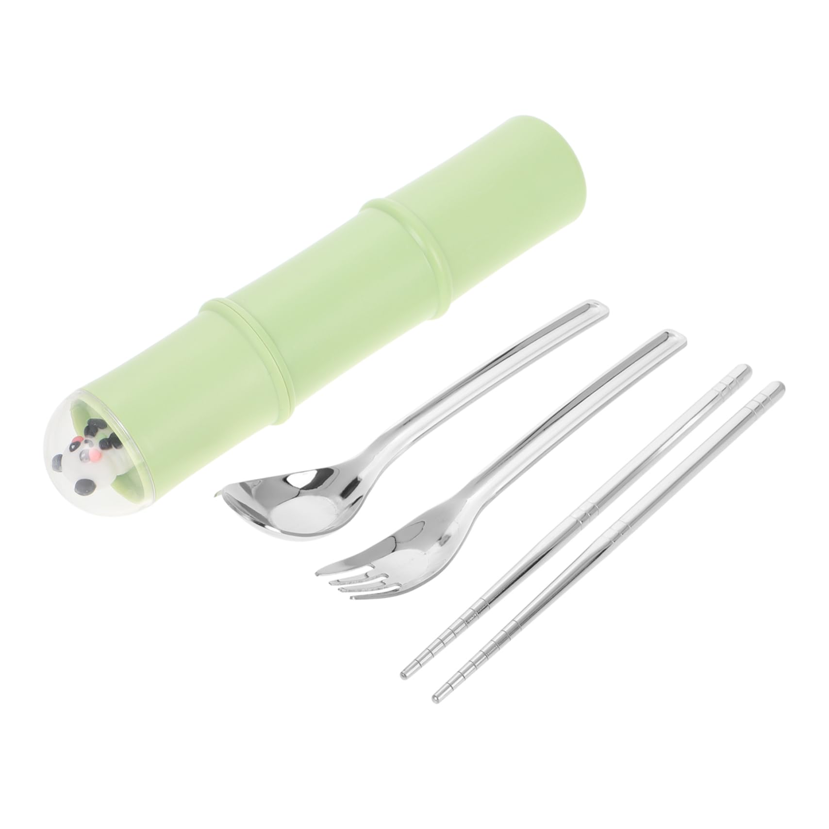 Mobestech 1 Satz Besteckset Aus Bambus Tragbare Utensilien Wiederverwendbares Besteck Zum Mittagessen Tragbares Gerät Camping-essstäbchen Utensilien Mit Etui Tragbares Besteck Edelstahl 304 von Mobestech