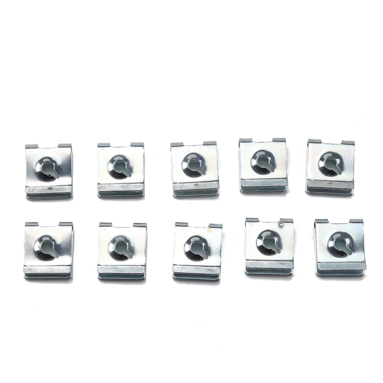 Mobestech 100St u Clips Auto Befestigungsmuttern Verschluss Spire U-Clip-Verschlüsse Clip-Muttern Spire u Clip U- aus Manganstahl U- -Befestigung Blue von Mobestech