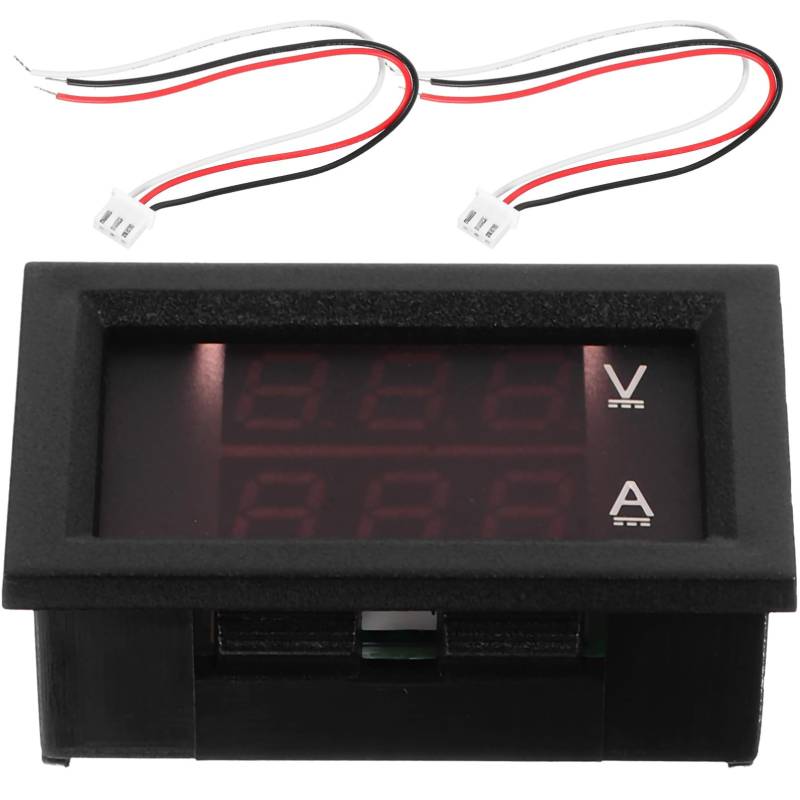 Mobestech 10A Digitaler Spannungs Und Stromtester Für Autos DC Voltmeter Und Ammeter Panel Anzeige Für Fahrzeugüberwachung Mit Zufälliger Kabelfarbe von Mobestech