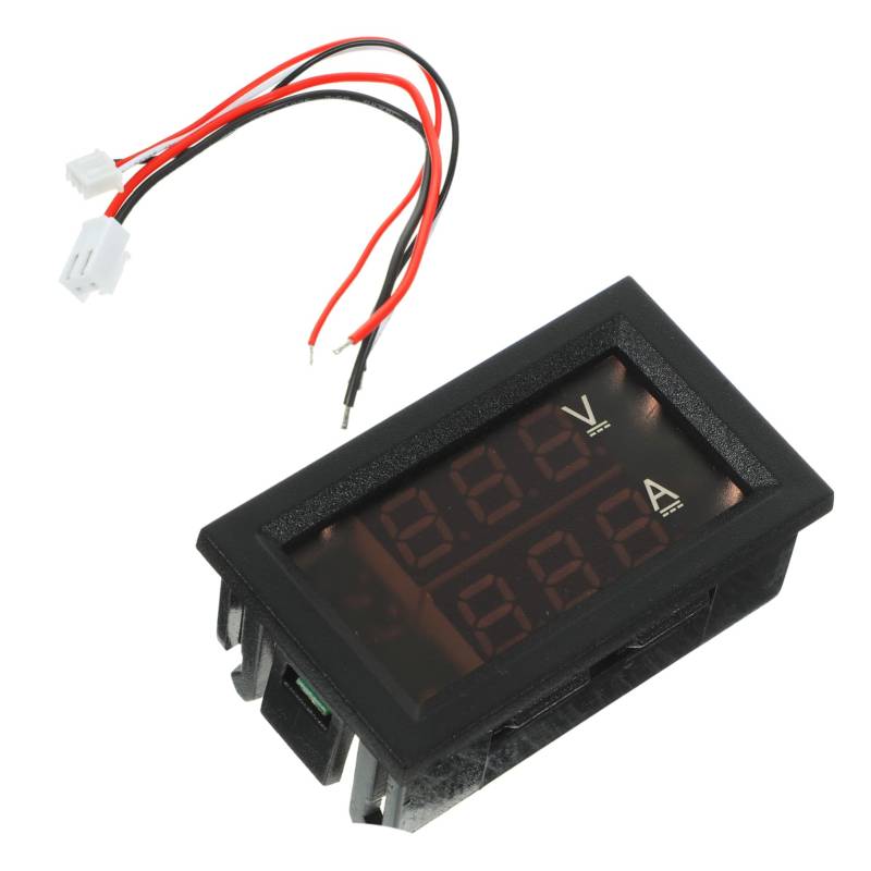 Mobestech 10A Digitaler Voltmeter Ammeter Spannungs Und Stromtester Für Autos DC 10A Mit Dualer Farbdisplay + Zufällige Kabelfarbe von Mobestech