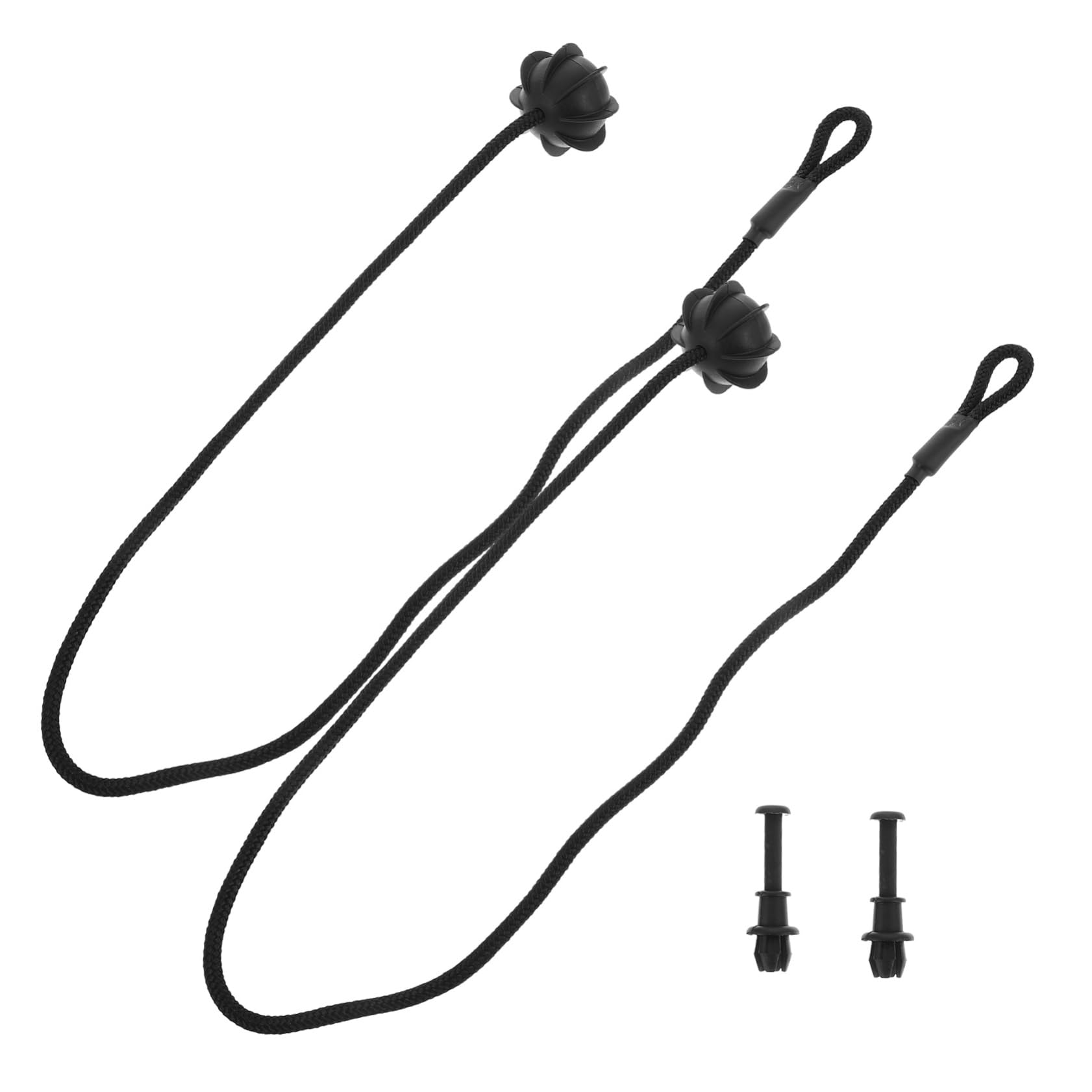 Mobestech 2 Sätze Saite Lanyard Für Die Kofferraumtrennwand Kajak Paddelleine Bungee Seil Haken Zum Aufhängen Von Autositzen Hutablagenschnur Spanngurte Für Anhänger Polyester Black von Mobestech