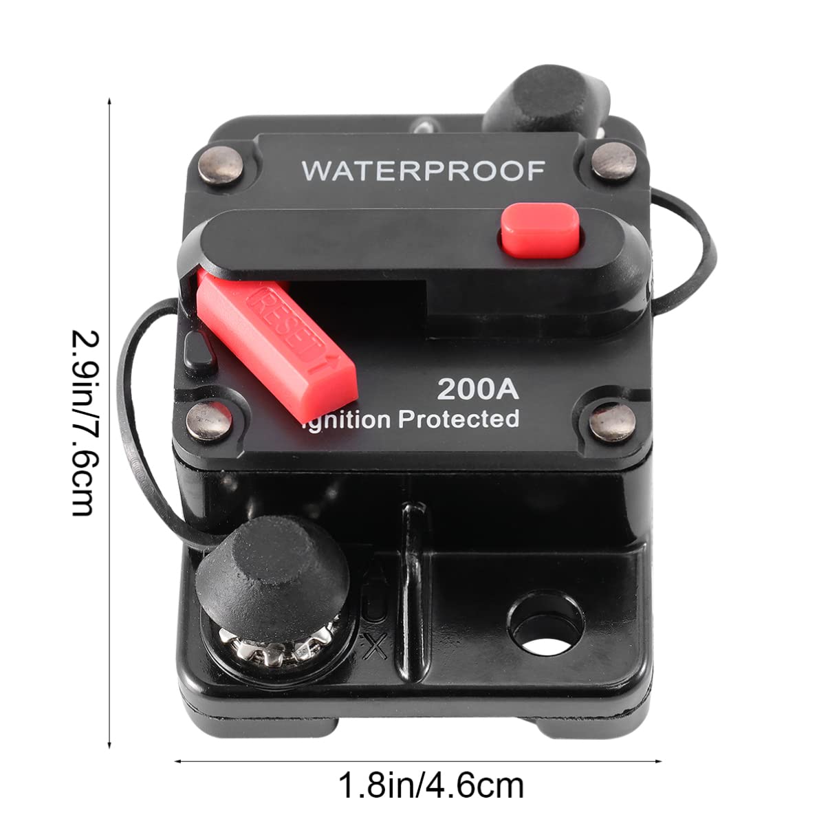 Mobestech 200A Wasserdichter Hochstrom Handreset Doppelsäulen Leistungsschalter Mit Schalter Automatischer Sicherheitsmechanismus Für Fahrzeuge Und Anwendungen von Mobestech