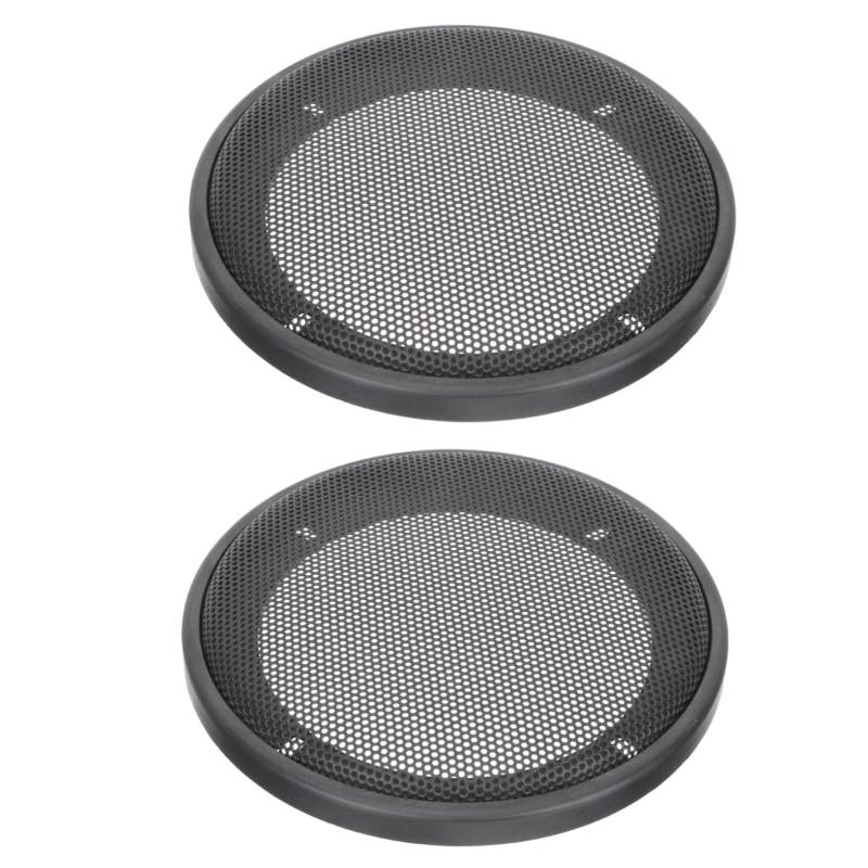 Mobestech 2st Lautsprechergitter Woofer Lautsprecher Mesh Lautsprecher-netzabdeckung Subwoofer-grillhorn Lautsprecherschutz Mesh-lautsprecherabdeckung Lautsprecherzubehör Eisennetz Black von Mobestech