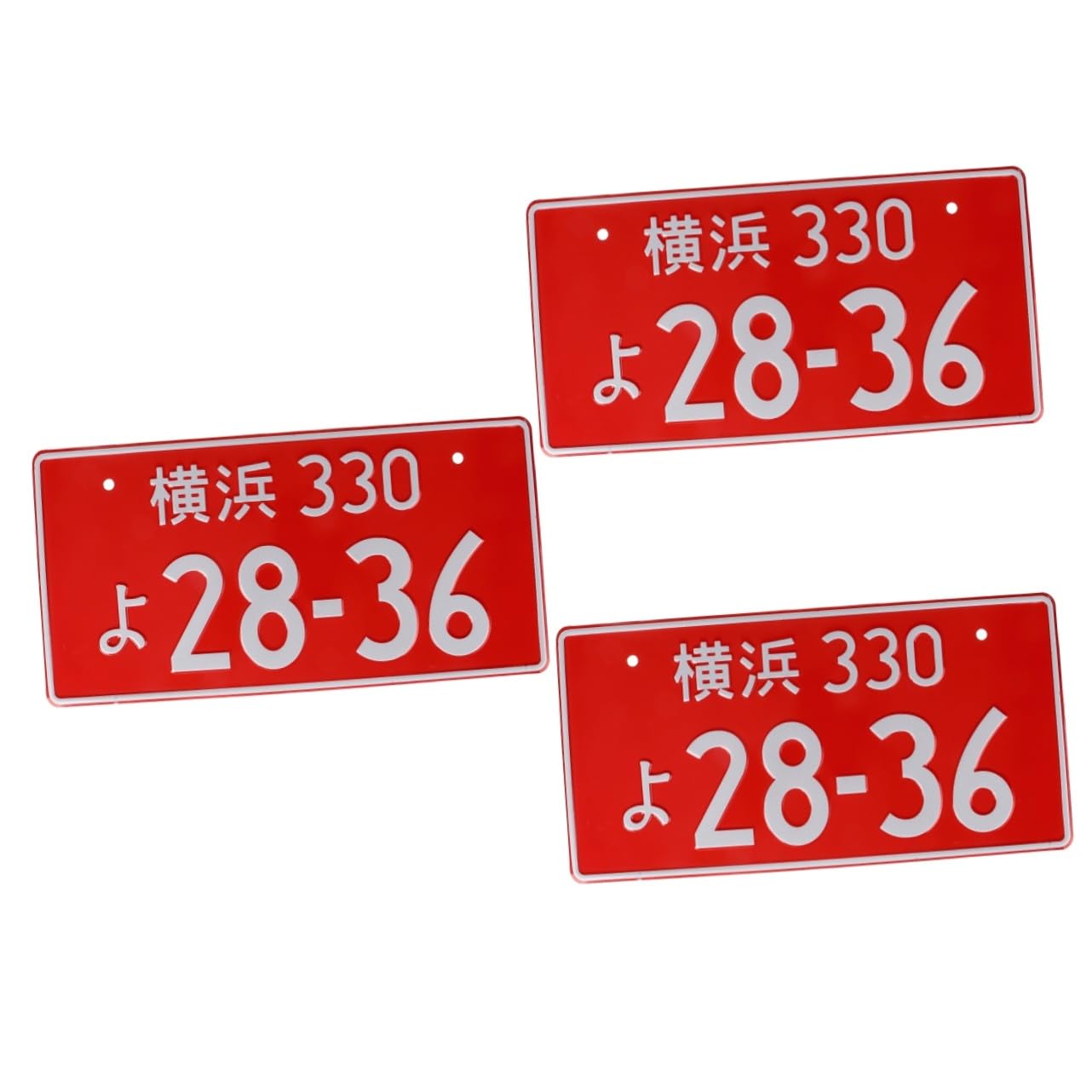 Mobestech 3st Nummernschilddekoration Japanisches Auto-tag Japanische Nummernschildhalterung Kfz-kennzeichenrahmen Patriotischer Nummernschildrahmen Kennzeichenhalter Rot Aluminiumlegierung von Mobestech