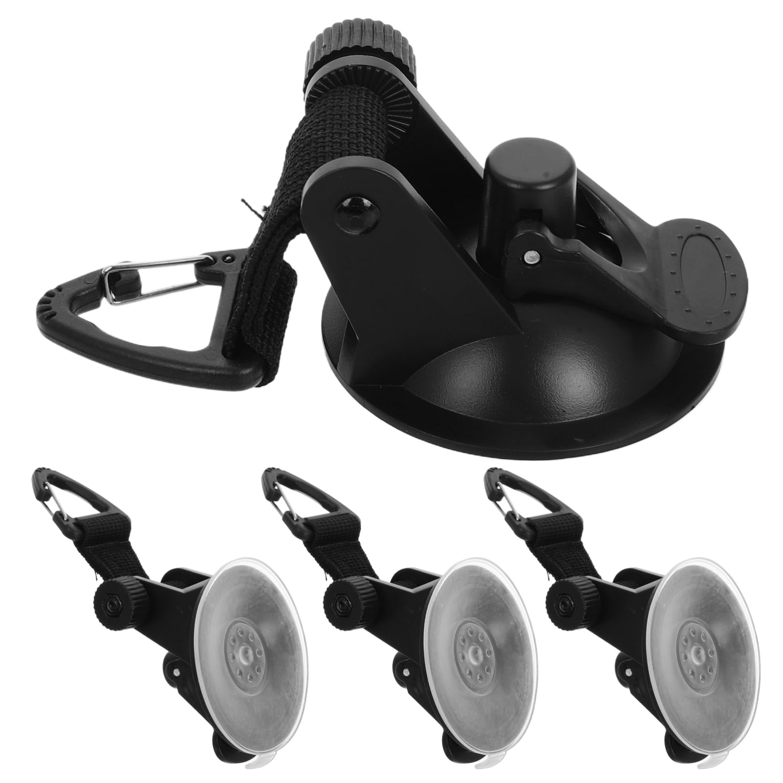 Mobestech 4 Stück Auto Saugnapf Haken Robuste Haken Outdoor Licht Clips Tipi Zelt Bootshaken Stange SUV Zelte Für Camping SUV Heckklappe Zelt Markise Für Auto Nylon Gurtband von Mobestech