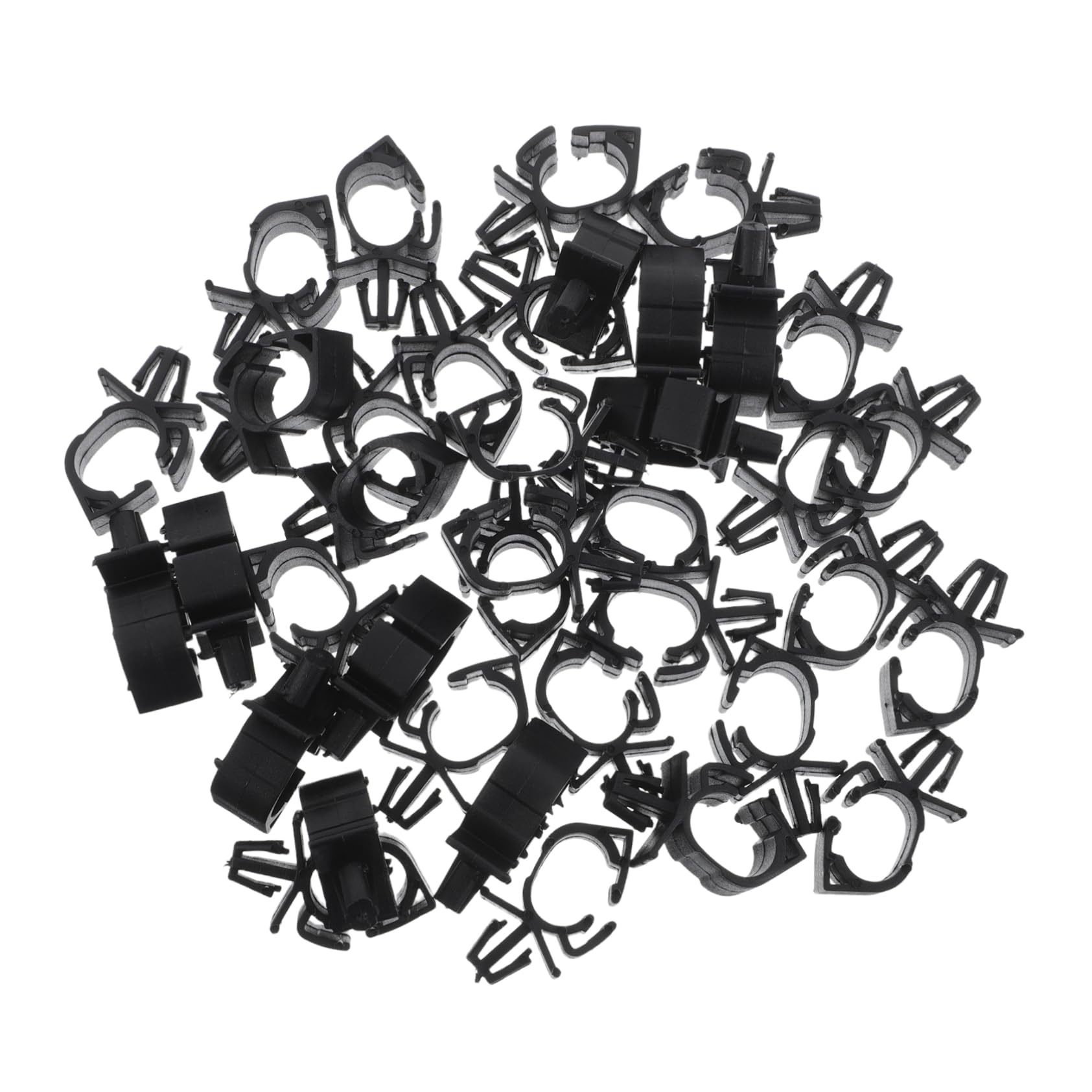 Mobestech 50 Stück Befestigungskarte für Kfz-Kabelbäume kabelbinder Set Kabelhalter Clips Kabelbinder für Autos Kabelclip-Set Kabelhalter fürs Auto Kfz-Kabelhalter für Kabel Plastik Black von Mobestech