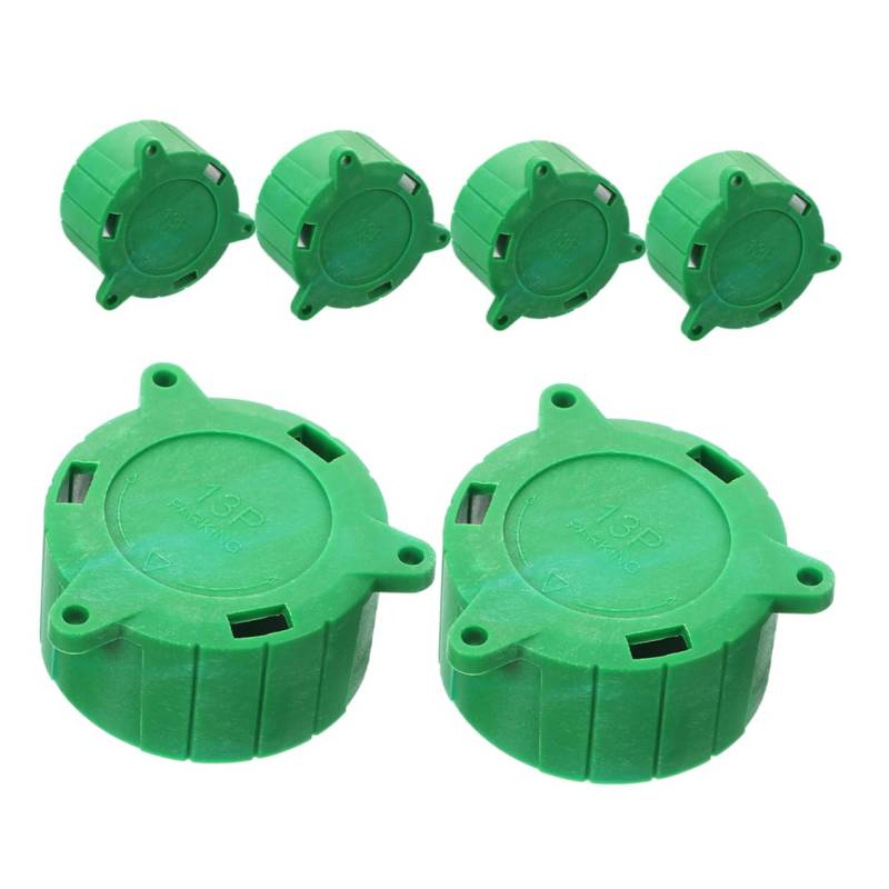 Mobestech 6Pcs Stecker-Staubschutz -poliger Stecker Schutzkappe für Stecker Steckerabdeckung Kunststoff Zubehör für Elektroautos Steckerhalter-Anhänger-Steckerschutz Plastik Green von Mobestech