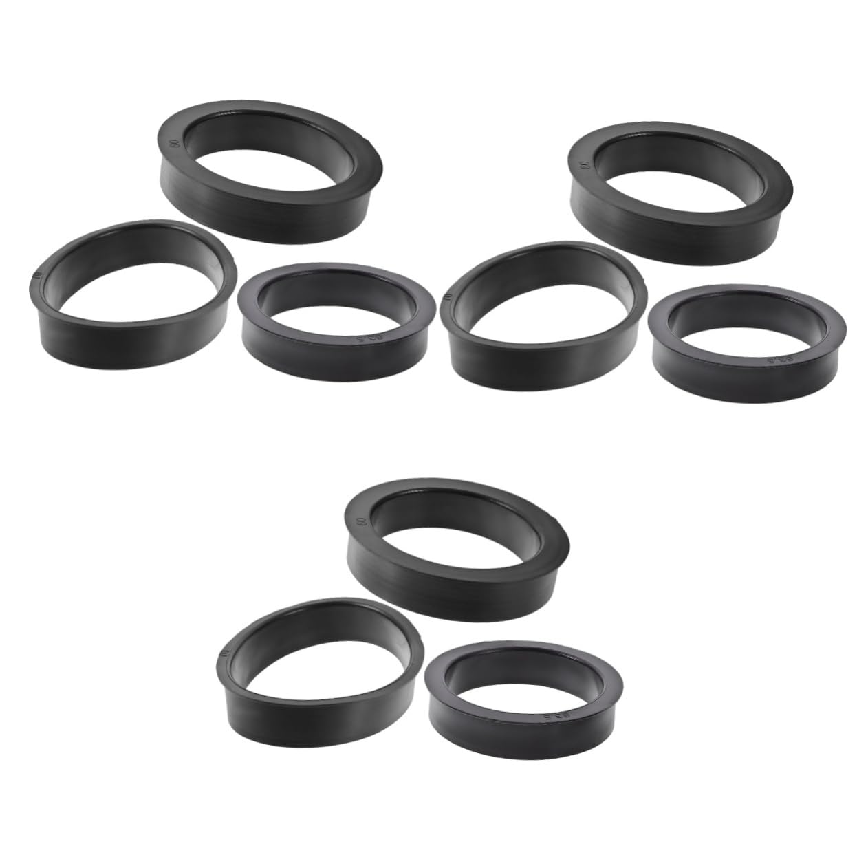 Mobestech 9 Stk Luftfilterteile Luftfilter-Adapterringe Luftfilter Ersatzringe Motorluftfilterringe Luftfilter Zubehör Auto Zubehör Auto-Luftfilterringe Luftfilter-Leistungsringe Gummi Black von Mobestech