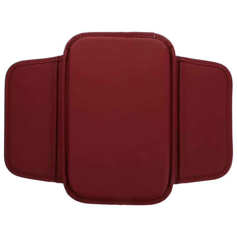 Mobestech Auto-Armlehnenbox-Matte armlehne auto autozubehör Auto Armlehne Organizer Auto Armlehne Dekoration rutschfester Armlehnenpolsterbezug innere Armaturenbrettabdeckungen Leder rot von Mobestech