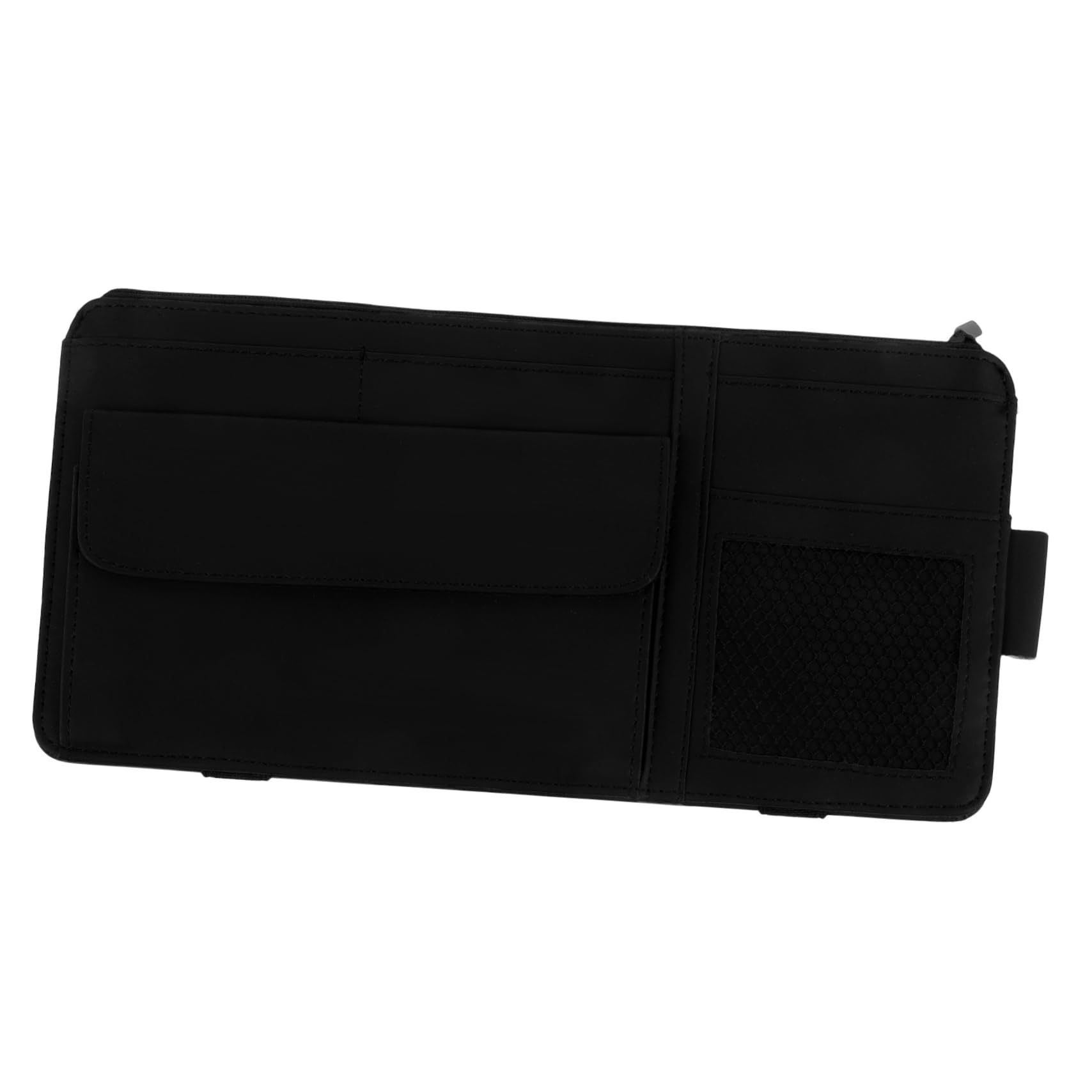 Mobestech Auto-aufbewahrungsclip-Regal Kartenetui Autozubehör Aufbewahrungstasche Auto Zubehör Auto-sonnenblenden-Organizer Sonnenbrillenhalter Fürs Auto Autositzschale Pu-Leder Black von Mobestech