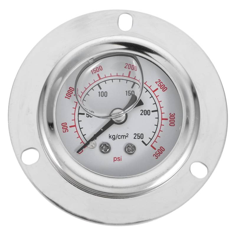 Mobestech Barometer Auto prüfen Luft Düsen Vakuum messwerkzeug Flüssigkeitsdruckmessgerät aus Metall Manometer aus Metall Wasserdruckmesser Flüssigkeitsdruckwerkzeug Messgerät. Kupfer Silver von Mobestech