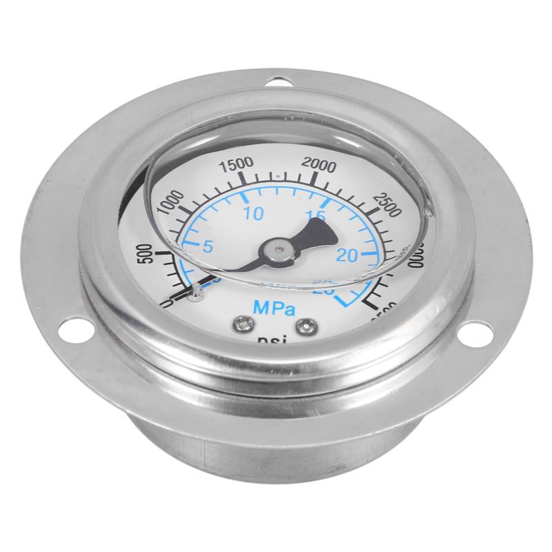 Mobestech Barometer Kupfer öldruckmesser Öldruckanzeige Flüssigkeitsdruckwerkzeug Wasser Tank Kraftstoffanzeige Also Luft Messwerkzeug Manometer aus Metall Messgerät. Edelstahl Silver von Mobestech