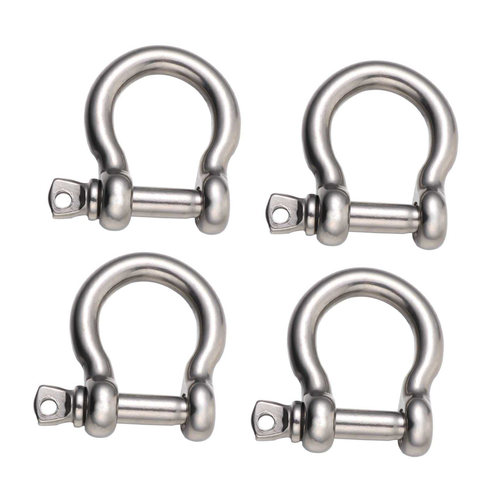 Mobestech Edelstahl D Form Haken Abschlepphaken Schwerlast Haken Für Hebeanwendungen 304 Edelstahl M8 Lifting Shackle Lock D Ring Shackle von Mobestech