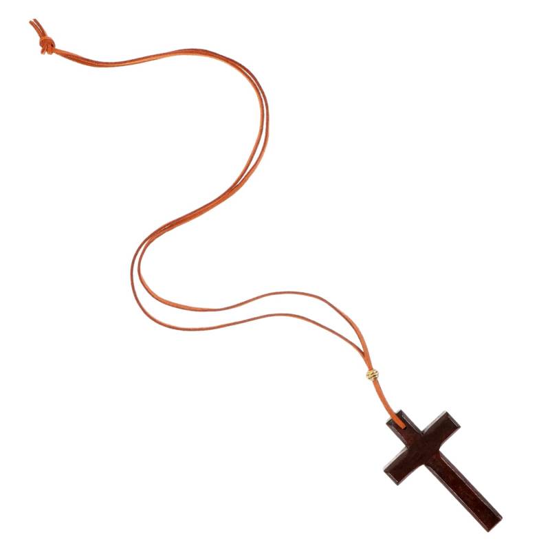 Mobestech Kreuzanhänger Auto Hängender Anhänger Kreuzen Ostern-jesus-dekor Auto Schwingende Verzierung Spiegel Der Sonnenblende Auto-kreuz-hängezubehör Dekoration Rahmen Heim Uvm Kabel Brown von Mobestech