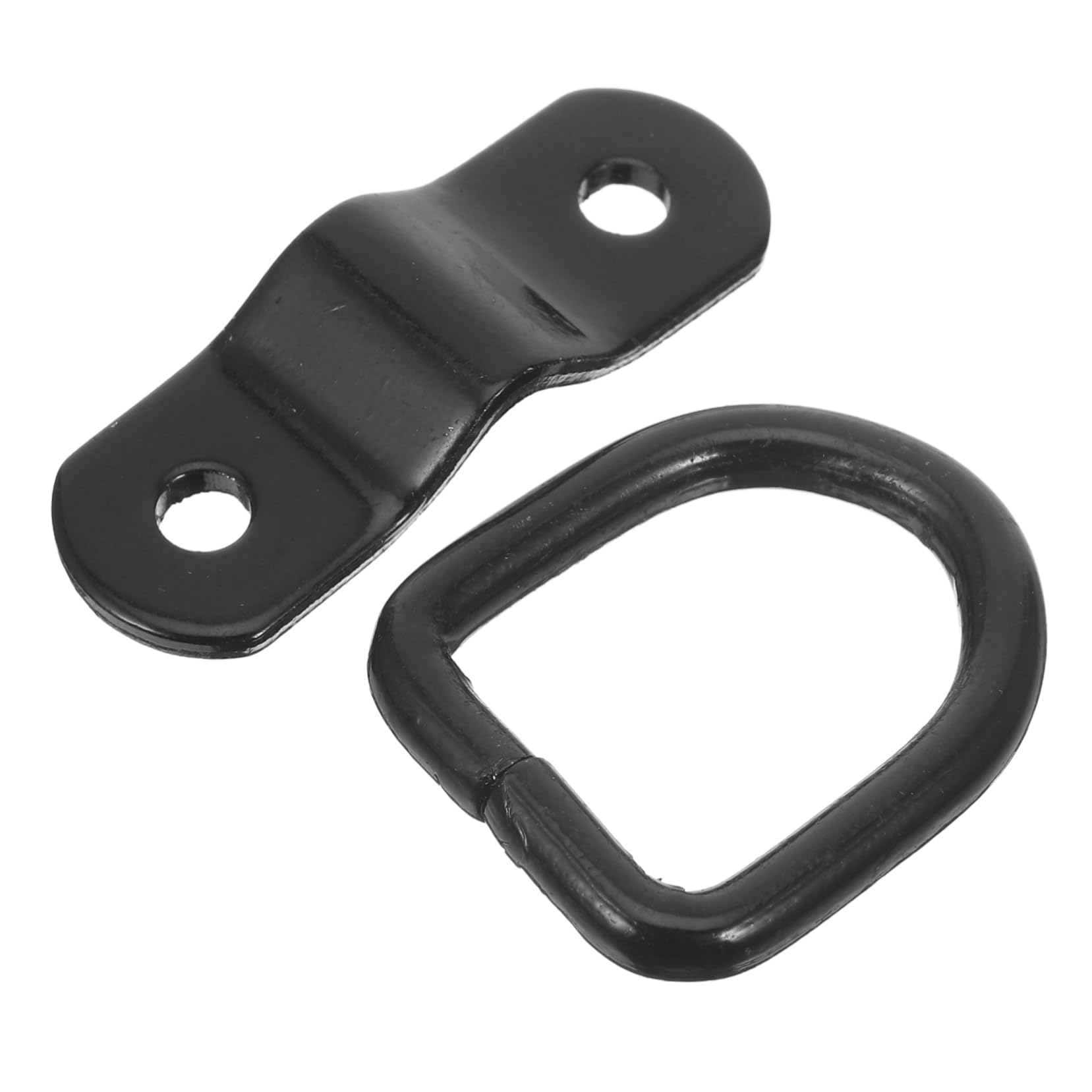 Mobestech Pickup-Truck-Halter Schlüssel Clip kleiner D-Ring Kette d-Ring-Zurranker LKW Haken Pickup Truck Zubehör Haken für Lastwagen pickup zubehör festmachen D-Ring- Stahl Black von Mobestech