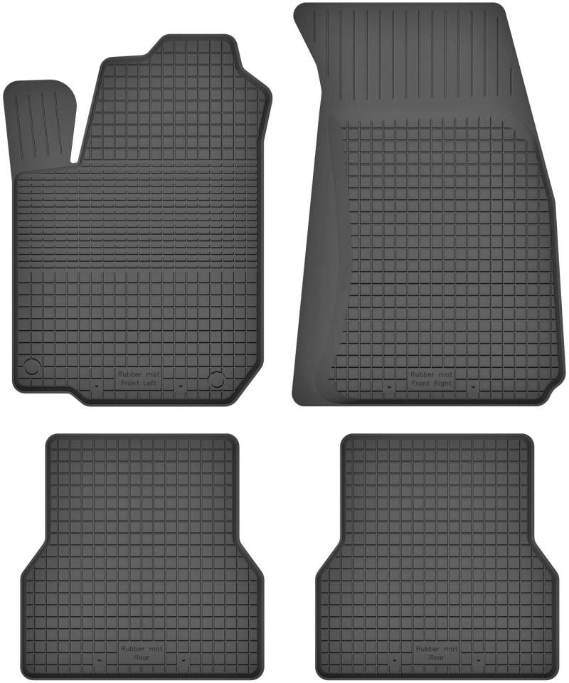 Gummimatten Gummi Fußmatten Satz für Jaguar X-Type X400 (2001-2009) - Hoher Rand 15 mm von Mobil-Fan