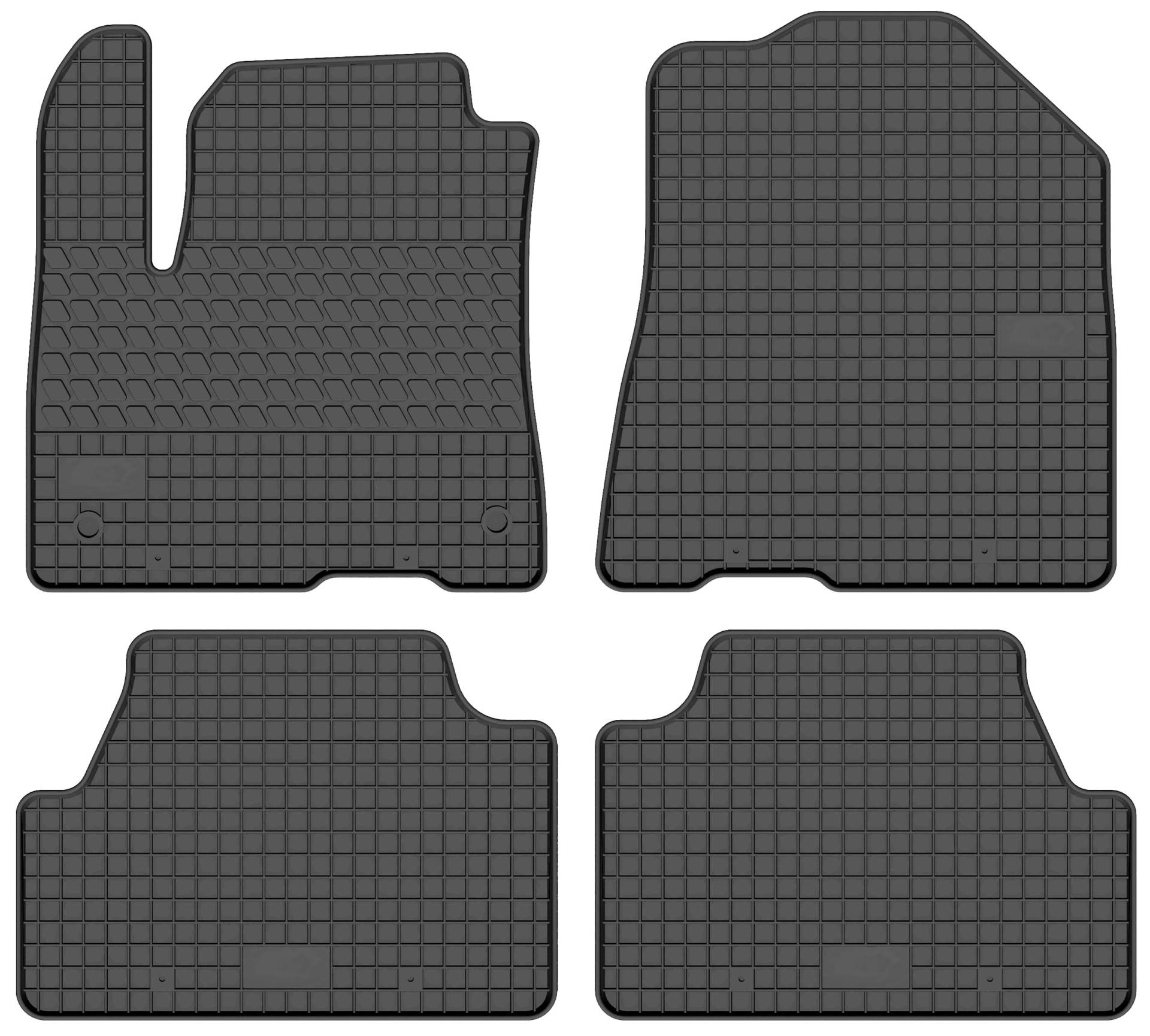 Gummimatten Gummi Fußmatten Satz für Kia Soul EV II (2019-2024) Elektro/Electric - Passgenau von Mobil-Fan