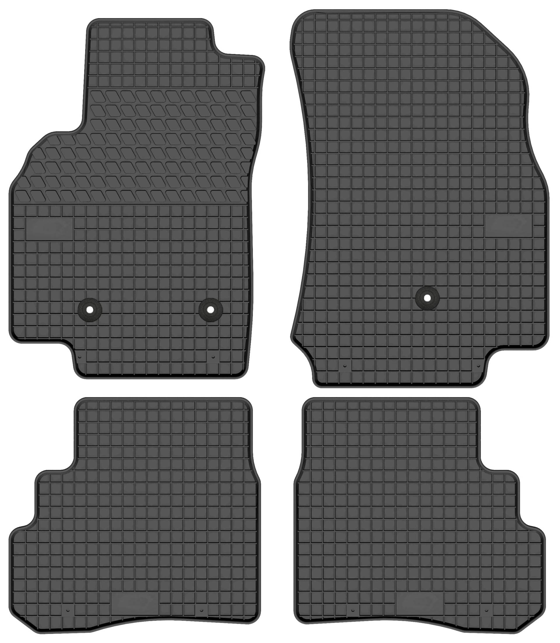 Gummimatten Gummi Fußmatten Satz für Opel Karl (2014-2019) - Passgenau von Mobil-Fan
