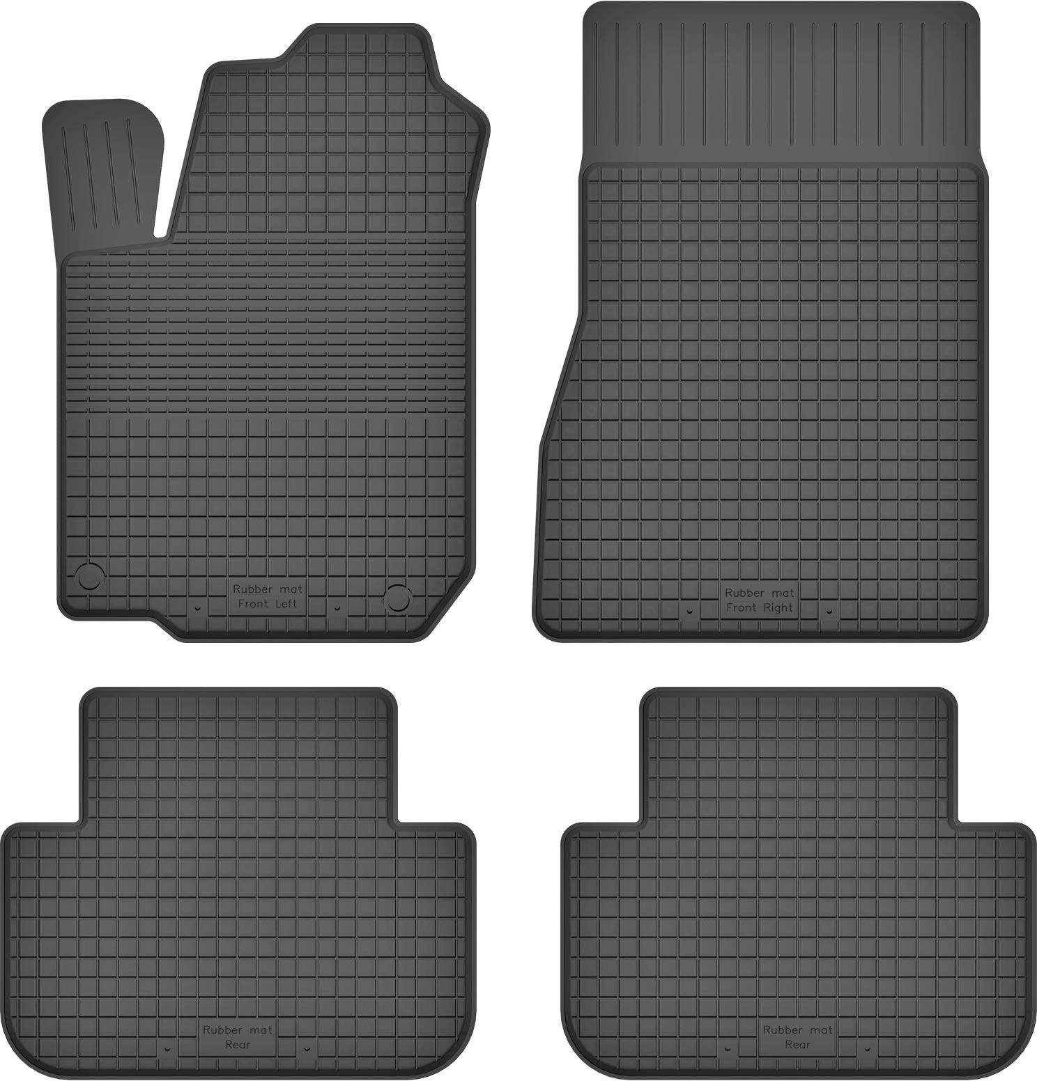 Gummimatten Gummi Fußmatten Satz für Renault Laguna III (2007-2015) - Hoher Rand 15 mm von Mobil-Fan