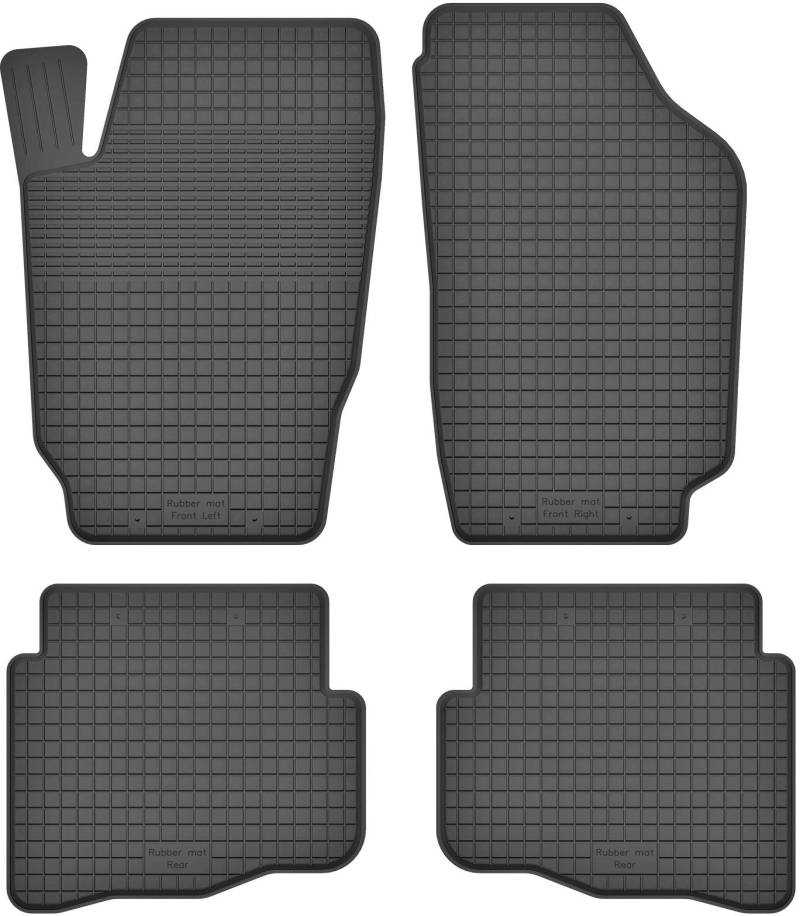 Gummimatten Gummi Fußmatten Satz für VW Volkswagen Polo IV 9N (99-09) / Fox/Seat Ibiza III (02-08) / Cordoba II (01-09) / Skoda Fabia I (99-08) - Hoher Rand 15 mm von Mobil-Fan