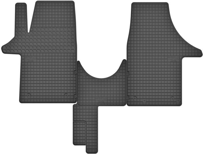 Gummimatten Gummi Fußmatten Satz für VW Volkswagen Transporter T5 (2003-2015) / T6 (ab 2015) - Passgenau von Mobil-Fan