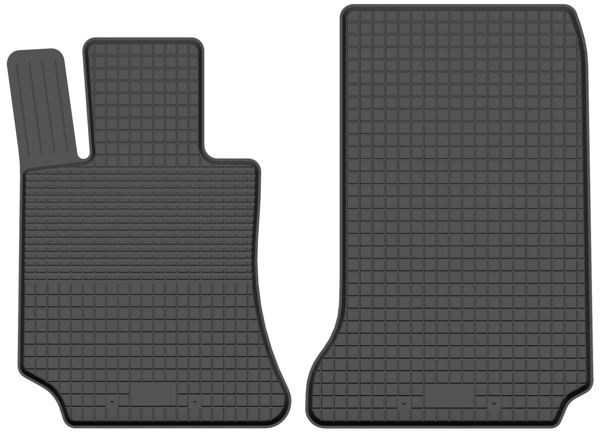 Gummimatten Vorne Gummi Fußmatten Satz für Mercedes-Benz C-Klasse W204 (2006-2014) - 2-teilig - Hoher Rand 15 mm von Mobil-Fan