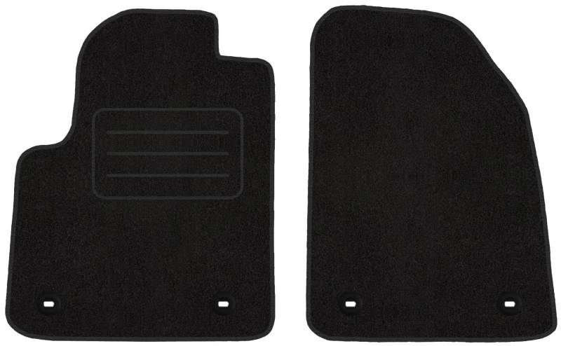 Vorne Velour Fußmatten Satz für Ford Fiesta MK5 / V (2002-2008) - 2-teilig - Passgenau - OVAL Clip von Mobil-Fan