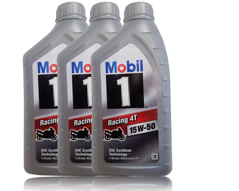 Mobil 1 Racing 4T 15W-50 3x1 Liter von Mobil