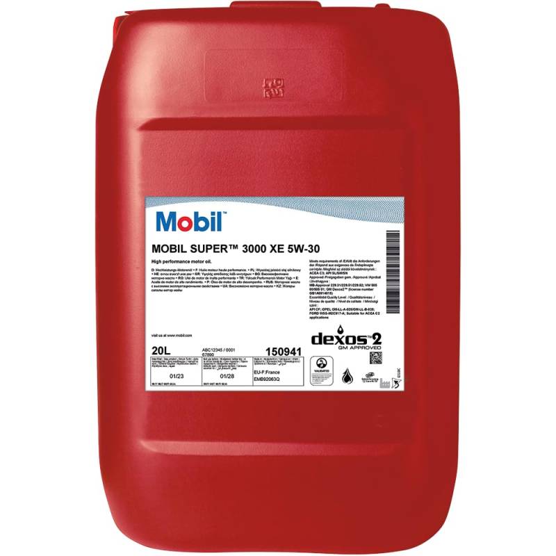 Mobil Super 3000 XE 5W-30, 20L Pail von Mobil