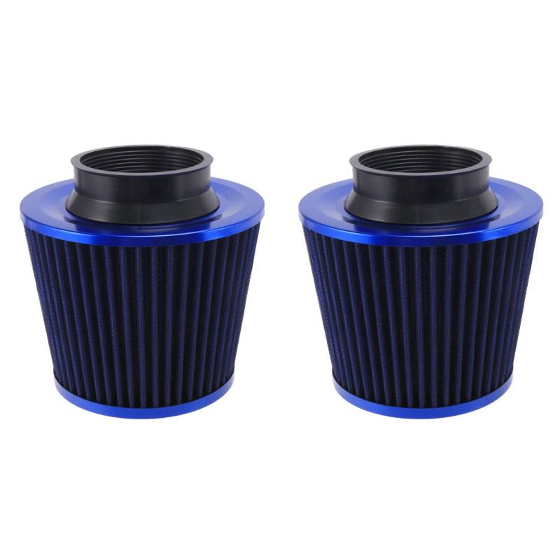 Mocturnity 2X Universal Car Air Filter Vehicle Induction Kit High Power Mesh Blau Sport von Mocturnity