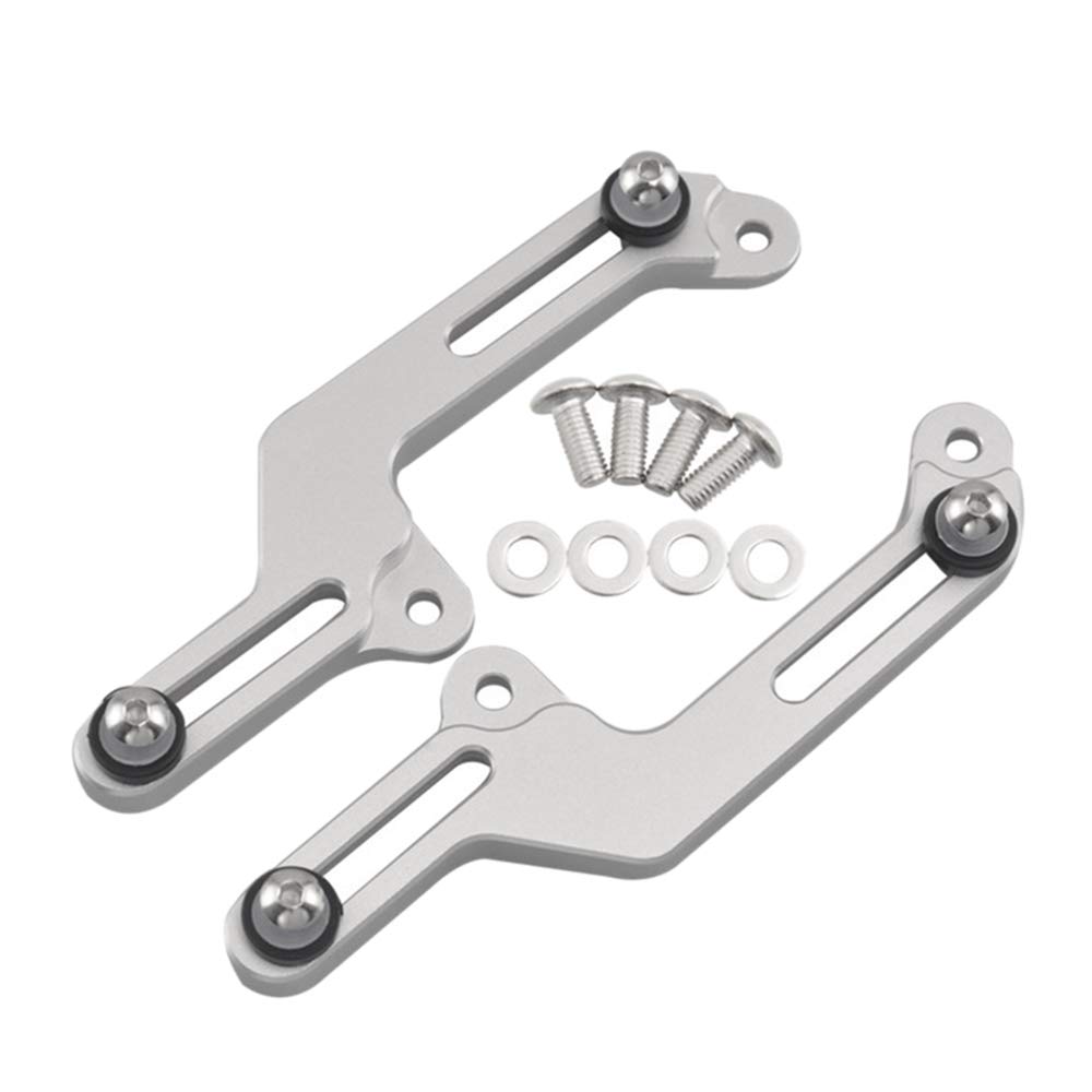 Mocturnity für Cb500X 2013-2016 Motorrad Windschutz Scheibe Halterung Aluminium Legierung Windschutz Scheibe Einsteller Luft Strom Einstellbar (Silber) von Mocturnity