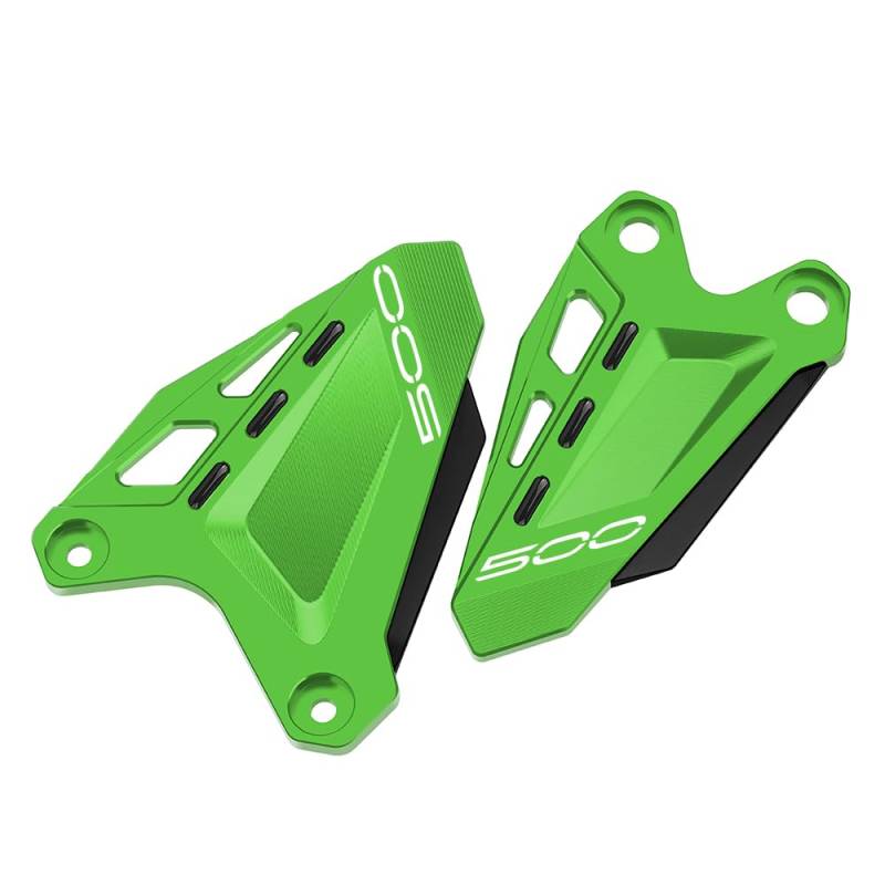 Modeer Für K.awasaki Ninja 400 Z400 2018-2024 | Ninja 500 Z500 2024 Motorrad CNC Fußraste Pedal Protektor Fußraste Fersenplatten Schutzabdeckung Zubehör (z500-grün/schwarz) von Modeer