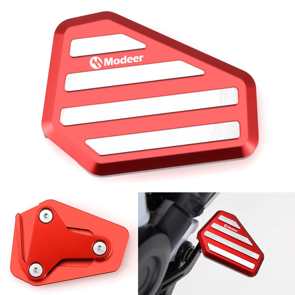 Modeer Kompatibel mit B.M.W S1000XR 2020 2021 2022 2023 2024+ Motorrad CNC Hinterer Fußbremshebel Pedal Vergrößern Extension Pad Extender s 1000 xr Zubehör (Rot-2) von Modeer